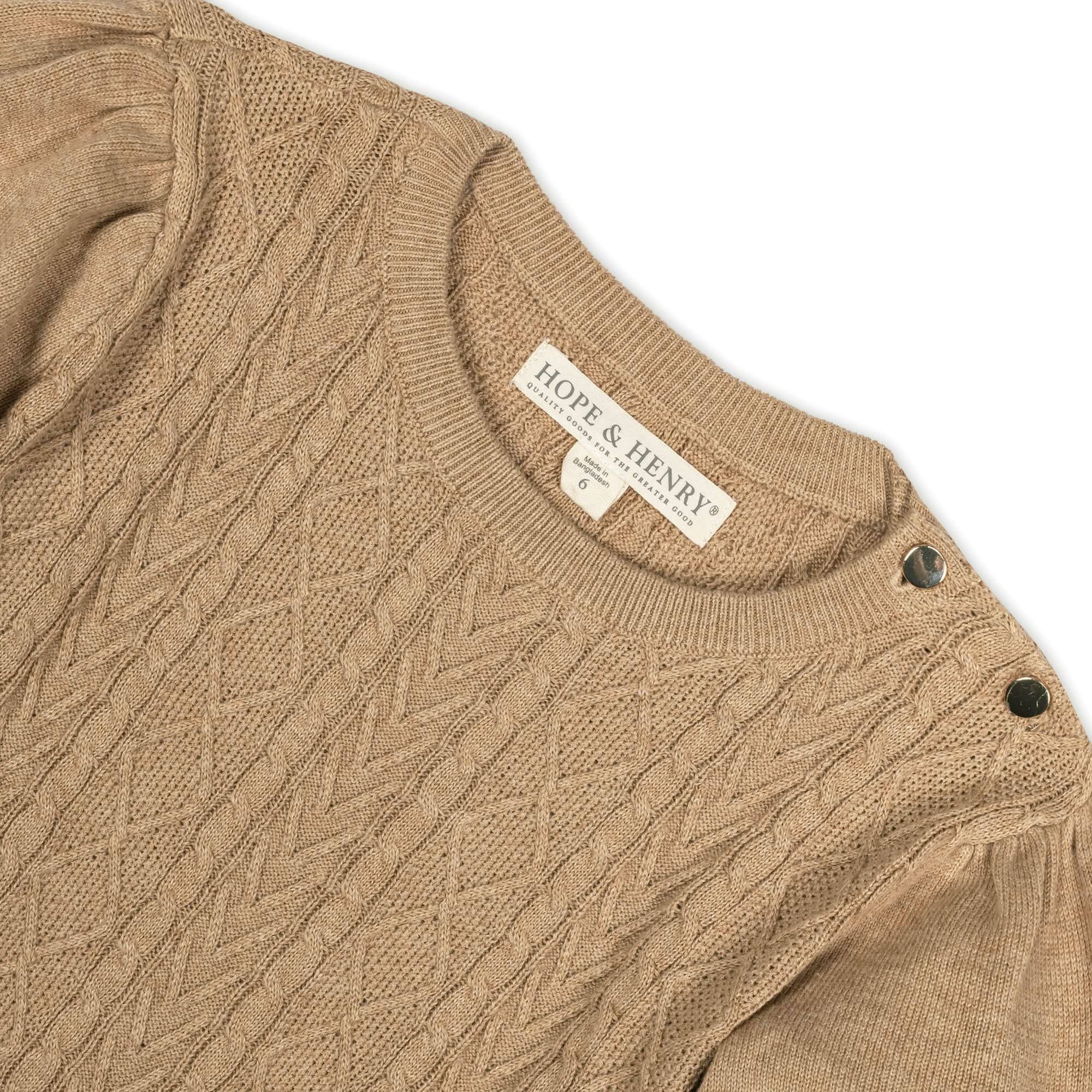 Image of Organic Cable Bodice Sweater Dress